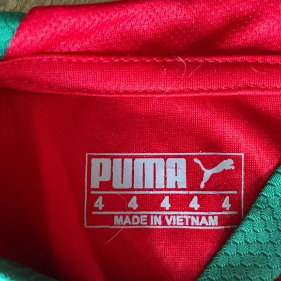 Kids Morocco Soccer Jersey Set Puma FRMF Football Kit Shirt & Shorts Size 4 - Picture 6 of 14